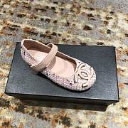 Okify Chanel Logo C Princess Shoes Pink Color for children 26-35 - 4