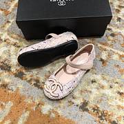 Okify Chanel Logo C Princess Shoes Pink Color for children 26-35 - 3