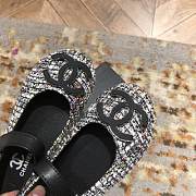 Okify Chanel Logo C Princess Shoes Black Color for children 26-35 - 3