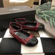 Okify Chanel Mary Jane Shoes Red Color for children 26-35 - 4