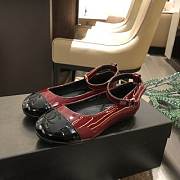 Okify Chanel Mary Jane Shoes Red Color for children 26-35 - 2