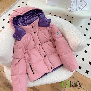 Okify Moncler Enfant Pink Down Jacket for children  - 1