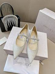 Okify Jimmy Choo Single-Strap Rhinestone High Heels 35-39 - 1