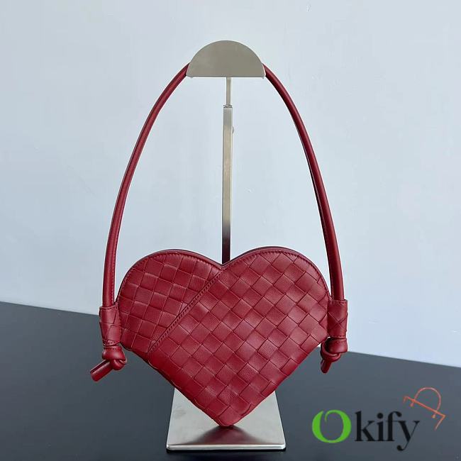 Okify Bottega Veneta Mini Solstice Red Heart 22x18x2 cm - 1