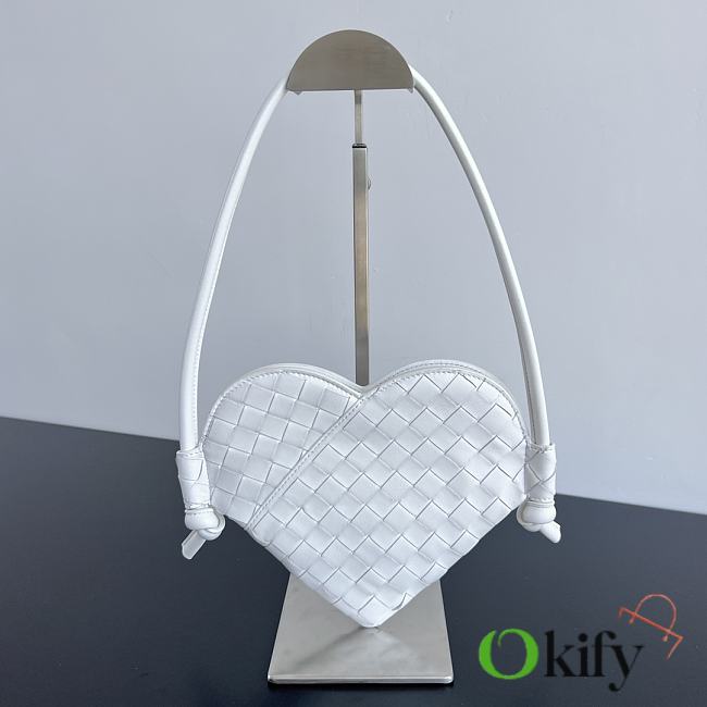 Okify Bottega Veneta Mini Solstice White Heart 22x18x2 cm - 1