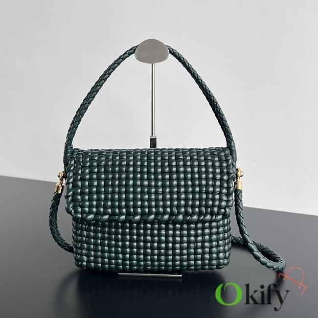 Okify Bottega Veneta Swing Green Bag 25x19x6 cm - 1