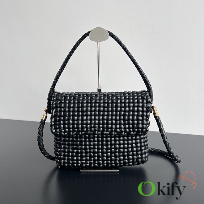 Okify Bottega Veneta Swing Black Bag 25x19x6 cm - 1