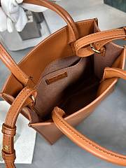 Okify Loewe Standard A5 Tote Brown Handbag 21-17-6cm - 3