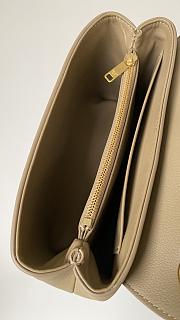 Okify Celine Chain Shoulder Bag Claude In Triomphe Canvas Milk Tea Color 23*14*8 cm - 4