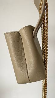 Okify Celine Chain Shoulder Bag Claude In Triomphe Canvas Milk Tea Color 23*14*8 cm - 3