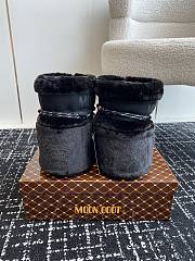 Okify Moon Boot Icon Black Faux-Fur Beads Short Boots 35-41 - 2