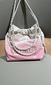 Okify Chanel 22 mini pink and white gradient color handbag 20x19x6cm - 1