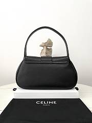 Okify Celine Medium Polly Bag in Supple Calfskin-Black 33×19×9cm - 4