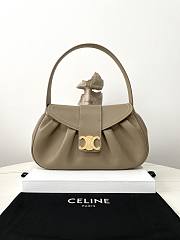 Okify Celine Medium Polly Bag in Supple Calfskin-Brown 33×19×9cm - 1