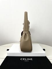 Okify Celine Medium Polly Bag in Supple Calfskin-Brown 33×19×9cm - 3