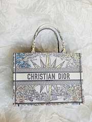 Okify Dior Book Medium Tote White Multicolor 36*27*15 cm - 1