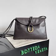 Okify Bottega Veneta Small Liberta Cross-body Brown bag in smooth calf leather 27x16x6cm - 1