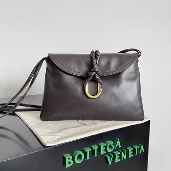 Okify Bottega Veneta Small Liberta Cross-body Brown bag in smooth calf leather 27x16x6cm