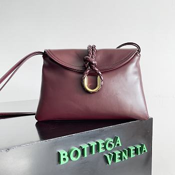 Okify Bottega Veneta Small Liberta Cross-body Red bag in smooth calf leather 27x16x6cm