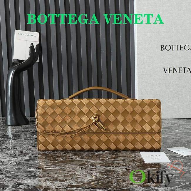 Okify Bottega Veneta Andiamo Clutch Intrecciato suede and leather 31*13*3 cm - 1