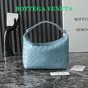 Okify Bottega Veneta Mini Wallace Shoulder Bag With Intrecciato In Blue 20×13×9.5 cm - 1