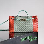 Okify Bottega Veneta Small Andiamo Intrecciato Leather Tote Bag in Orange Mint 29*18*10cm - 1