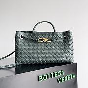 Okify Bottega Veneta Small Andiamo Intrecciato Leather Tote Bag in Dark Green 29*18*10cm - 1