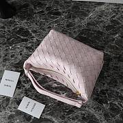 Okify Bottega Veneta Mini Wallace Shoulder Bag With Intrecciato In Light Pink 20×13×9.5 cm - 3