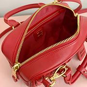 Okify Miumiu Arcadie quilted nappa leather bag S-wide in red color 22x10.5x7.5cm - 2