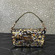 Okify Valentino Garavani Mini Loco Embroidered Handbag With Swarovski Crystal in Gold 19x10.5x5cm - 2