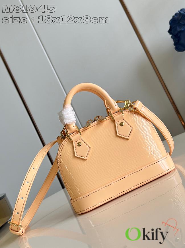 Okify Louis Vuitton Alma BB Nano Handbag in Apricot 18x12x8cm M81945 - 1