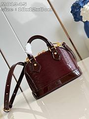 Okify Louis Vuitton Alma BB Nano Handbag in Burgundy 18x12x8cm M81945 - 1