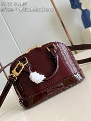 Okify Louis Vuitton Alma BB Nano Handbag in Burgundy 18x12x8cm M81945 - 4