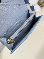 Okify Louis Vuitton classic Sarah wallet in blue 19x10x2 cm M11777  - 4