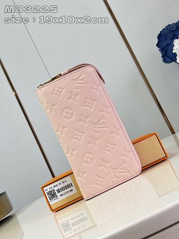 Okify Louis Vuitton Zippy Wallet in Light Pink 19x10x2cm M83225 