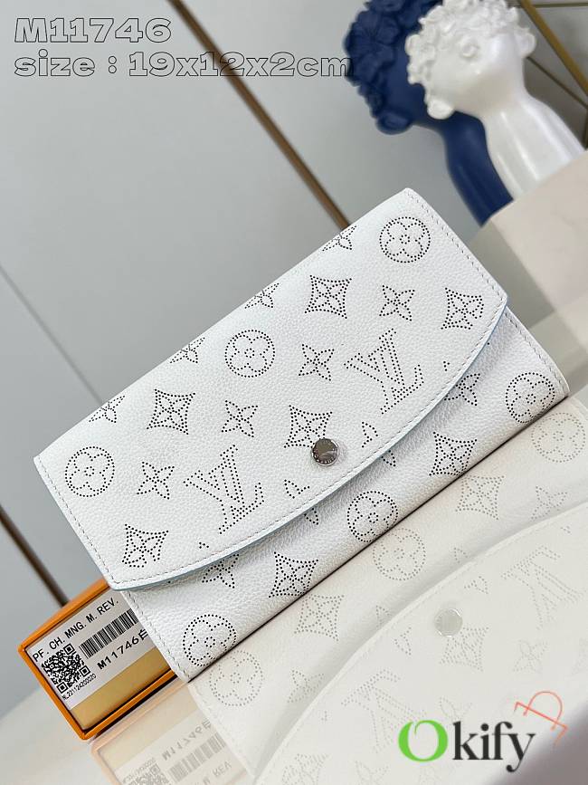 Okify Louis Vuitton Iris Wallet in White 19x12x2cm M11746 - 1