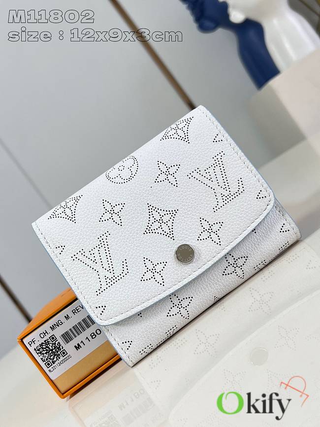 Okify Louis Vuitton Iris Compact Wallet in White 12x9x3cm M11802  - 1