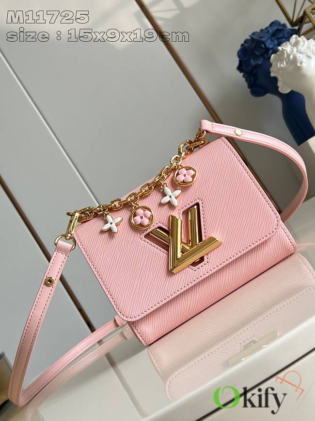 Okify Louis Vuitton Twist PM Epi Small Handbag in Pink 15 x 9 x 19 cm M11725  - 1