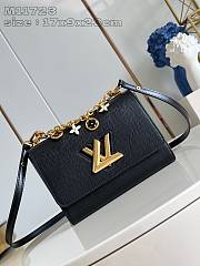 Okify Louis Vuitton Twist MM Epi Medium Handbag in Black 17x9x23cm M1172  - 1