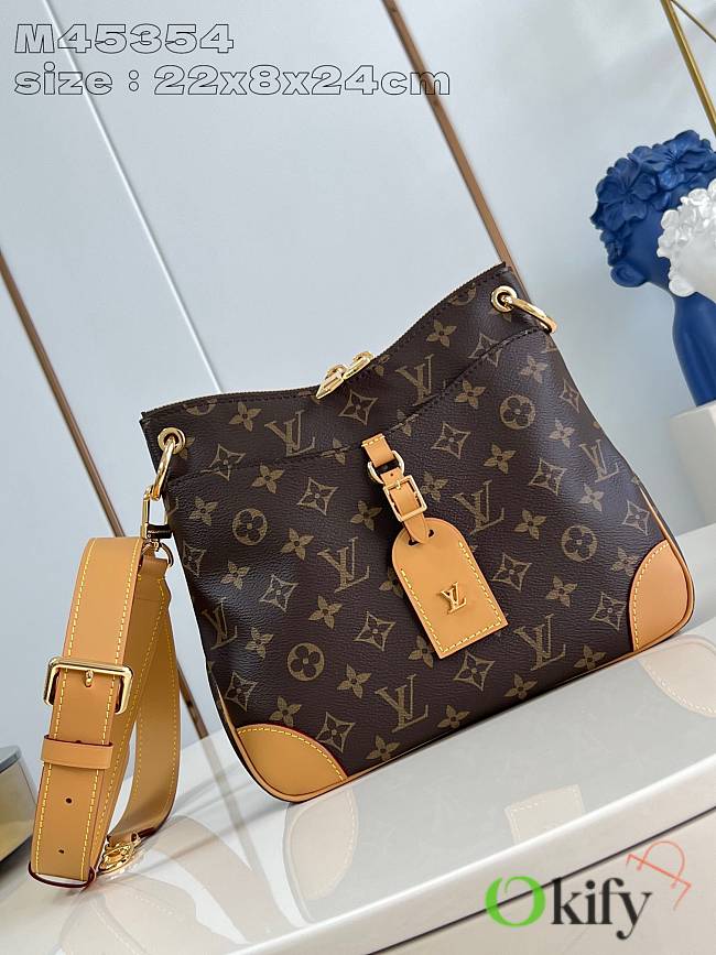 Okify Louis Vuitton Odéon MM Bag-Brown Yellow 31x27x11cm M45355  - 1