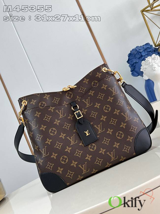 Okify Louis Vuitton Odéon MM Bag-Black 31x27x11cm M45355  - 1