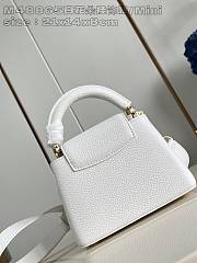 Okify Louis Vuitton white flower ornament mini capucines bag 21x14x8cm M21416  - 4