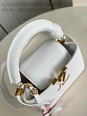 Okify Louis Vuitton white flower ornament mini capucines bag 21x14x8cm M21416  - 2