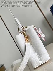 Okify Louis Vuitton white flower ornament small capucines bag 27 x 17 x 14 cm M21416  - 2