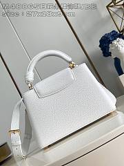 Okify Louis Vuitton white flower ornament small capucines bag 27 x 17 x 14 cm M21416  - 4