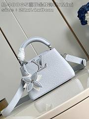 Okify Louis Vuitton blue flower ornament mini capucines bag 21x14x8cm M21416  - 1