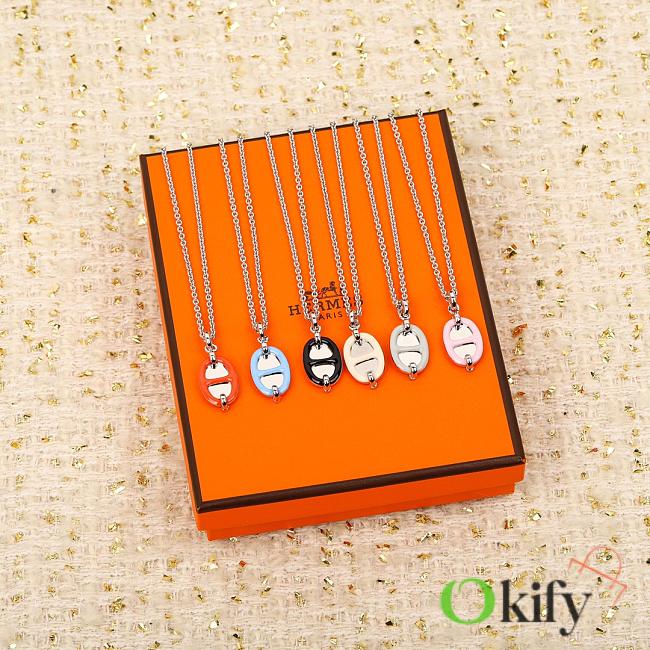 Okify Hermes Pig nose necklace  - 1