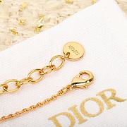 Okify Dior Letter Square Gold Diamond Necklace - 2