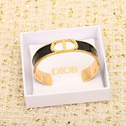 Okify Dior D letter open gold bracelet  - 2