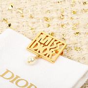 Okify Dior D Hollow Letter Square Bead Gold Brooch  - 1